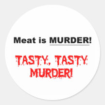 La carne es asesinato pegatina