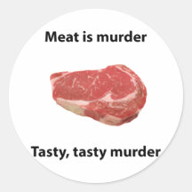 La carne es asesinato pegatinas  