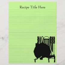 La carpeta de la receta cubre el personalizable 8. tarjetón