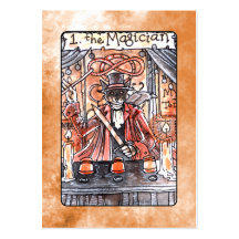 La carta de tarot del mago tarjeta de visita