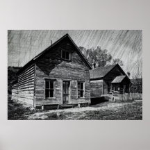 La casa de Bessette - Bannack Montana Posters