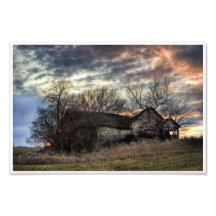 La casa de piedra vieja impresion fotografica