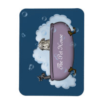 La casa del mascota imanes rectangulares