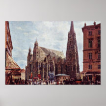La catedral de St Stephen de la acción Im Eisen Impresiones