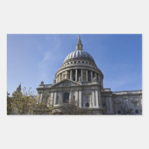 La catedral Londres de San Pablo Rectangular Pegatina