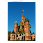 La catedral Moscú Rusia de la albahaca del santo Felicitacion
