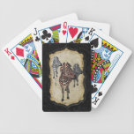 La cebra color de rosa sombrea la baraja cartas de juego