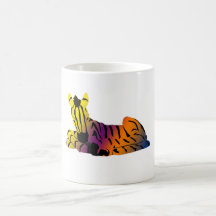 "La cebra de reclinación " Tazas