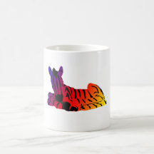 "La cebra de reclinación " Tazas De Café