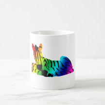"La cebra de reclinación " Tazas De Café