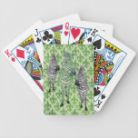 La cebra del jade sombrea la baraja cartas de juego
