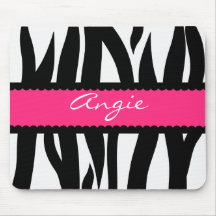 La cebra raya Mousepad conocido personalizado mode