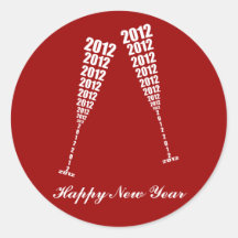 La celebración 2012 - el tostar del Año Nuevo de l Pegatinas