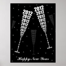 La celebración 2012 - el tostar del Año Nuevo de l Poster