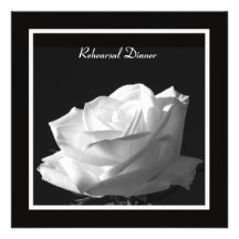 La cena del ensayo del rosa blanco invita invitacion personalizada