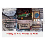 ¡La cena en New Orleans está detrás! Tarjeta