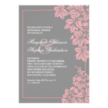 la cena gris y rosada del ensayo del viñedo invita anuncios personalizados