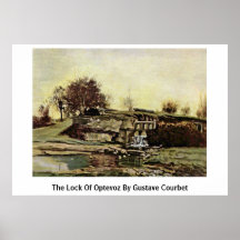 La cerradura de Optevoz de Gustave Courbet Poster