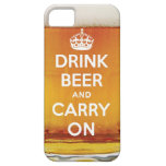 La cerveza divertida de la bebida y continúa iPhone 5 Case-Mate cárcasa