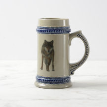 La cerveza Stein del lobo Taza