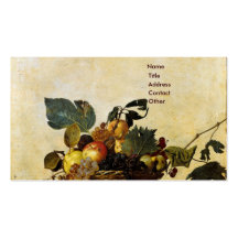 La cesta de Caravaggio de fruta Tarjeta De Visita