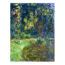 La charca del lirio de agua en Giverny - Claude Mo Tarjeta Postal