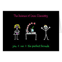 "La ciencia del amor: Tarjeta de la química" (Feme