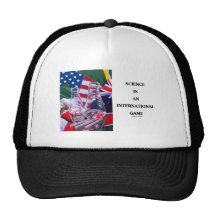 La ciencia es un juego internacional (las banderas gorras