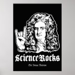 La ciencia oscila el poster de sir Isaac Newton