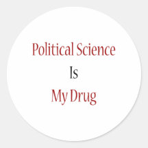 La ciencia política es mi droga pegatina