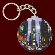 La ciudad del Times Square del llavero de Nueva Yo llaveros