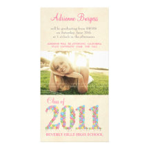La clase de graduación de 2011 globos invita a Pho Tarjetas Fotograficas Personalizadas
