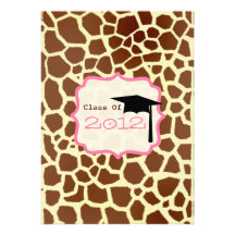 La clase de la graduación 2012 de la jirafa invita anuncios  