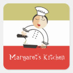 La cocina del cocinero de la mujer del aceite de o