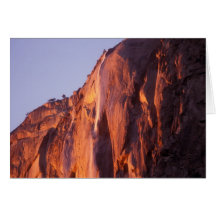 La cola de caballo cae parque nacional de Yosemite Tarjeton