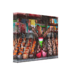 La comida - caramelo - chocolate cubrió todo lona envuelta para galerias