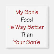 La comida de mi hijo es manera mejor que su hijo iman