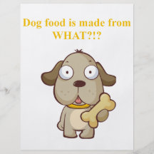 ¡La comida de perro divertida se hace de lo que?! Flyer A Todo Color