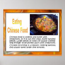 La comida estudia, chino, comiendo la comida china posters