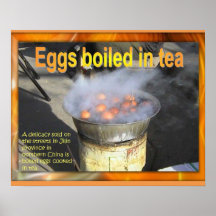 La comida estudia, chino, huevos hervidos en té impresiones