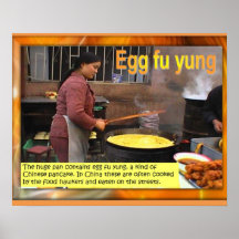 La comida estudia, chino, yung del fu del huevo poster