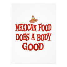 La comida mexicana hace bueno anuncio personalizado