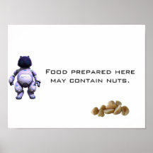 La comida preparada aquí puede contener nueces impresiones