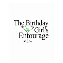 La comitiva de los chicas del cumpleaños tarjetas postales