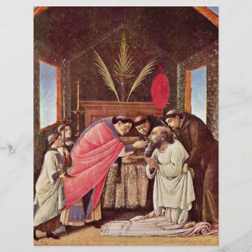 La comunión pasada de St Jerome por Botticelli Tarjetón