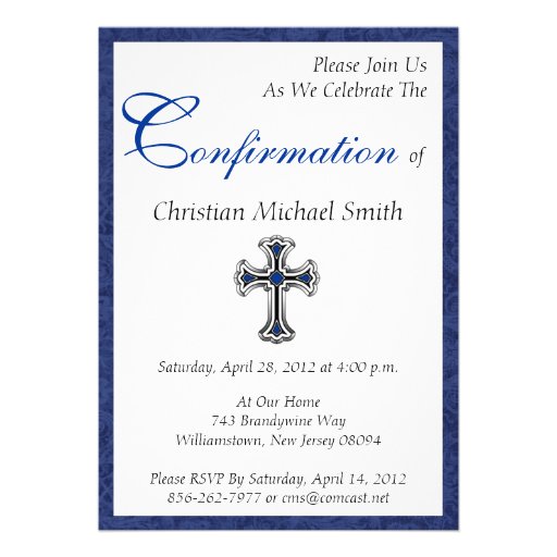 La confirmación invita invitaciones personalizada