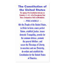 La constitución del PREÁMBULO del ~ de Estados Uni Plantilla De Tarjeta De Visita