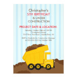 La construcción acarrea a la fiesta de cumpleaños  anuncio personalizado