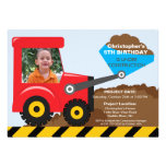 La construcción acarrea a la fiesta de cumpleaños  invitacion personal 