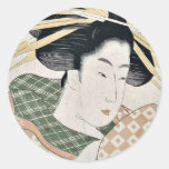 La cortesana Shizuka Ichirakutei, Eisui Etiqueta Redonda